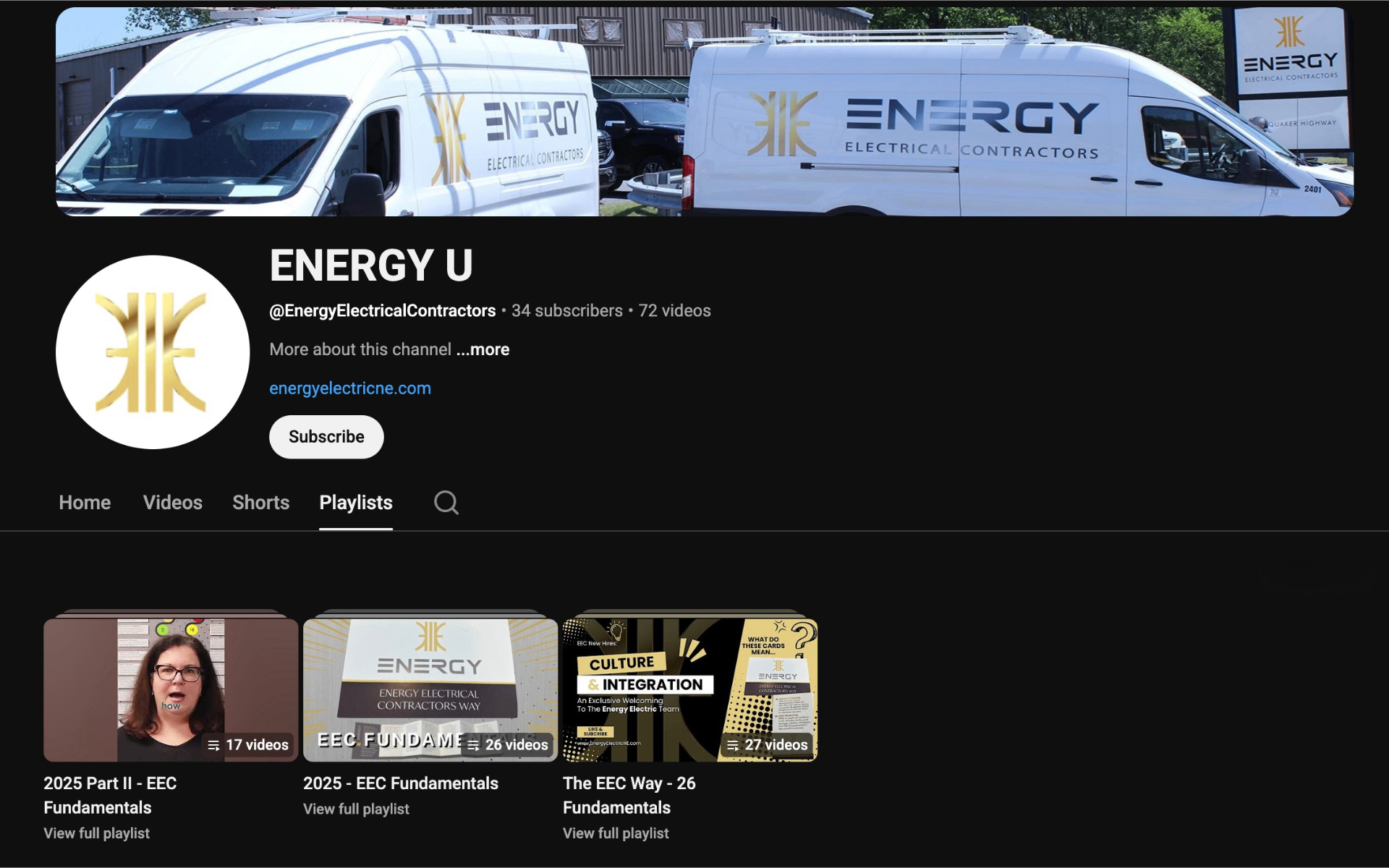 ENERGY U — Energy Electrical Contractors YouTube channel